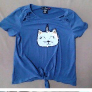 Blue Sequence Uni-Cat Shirt